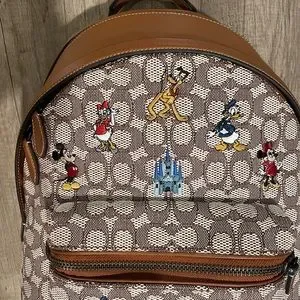 NWT COACH X Disney Limited Edition Leather Backpack Coach | Bags | Disney X Coach Limited Edition Backpack With  main image 4